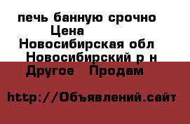 печь банную срочно › Цена ­ 8 500 - Новосибирская обл., Новосибирский р-н Другое » Продам   